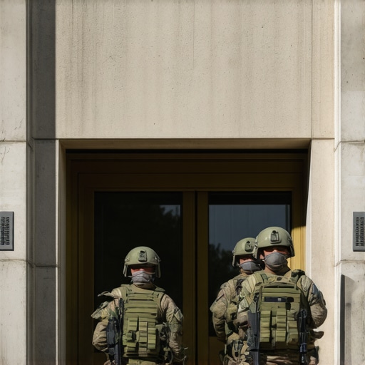 National Guard members patrolling during LA protests