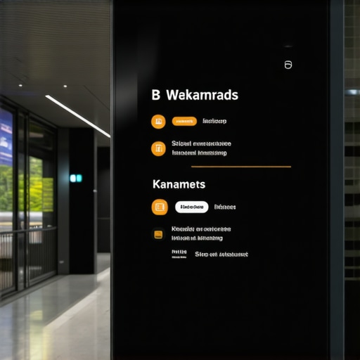 Digital information screens showing train schedules at a city station.
