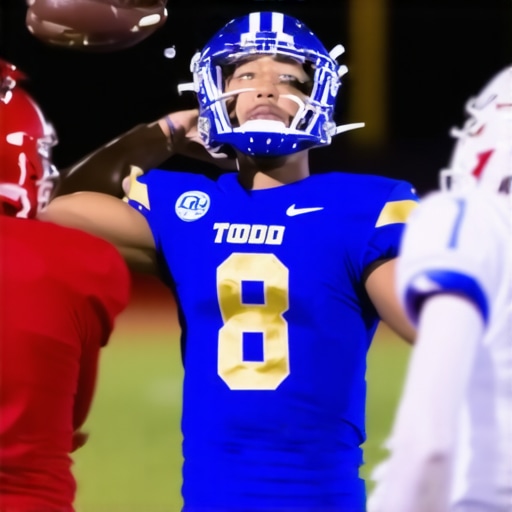 Oscar Smith quarterback Lonnie Andrews passing during a game at Todd Stadium